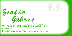 zsofia gabris business card